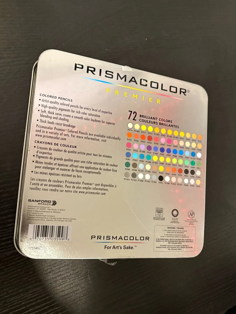 Prismacolor complete 72